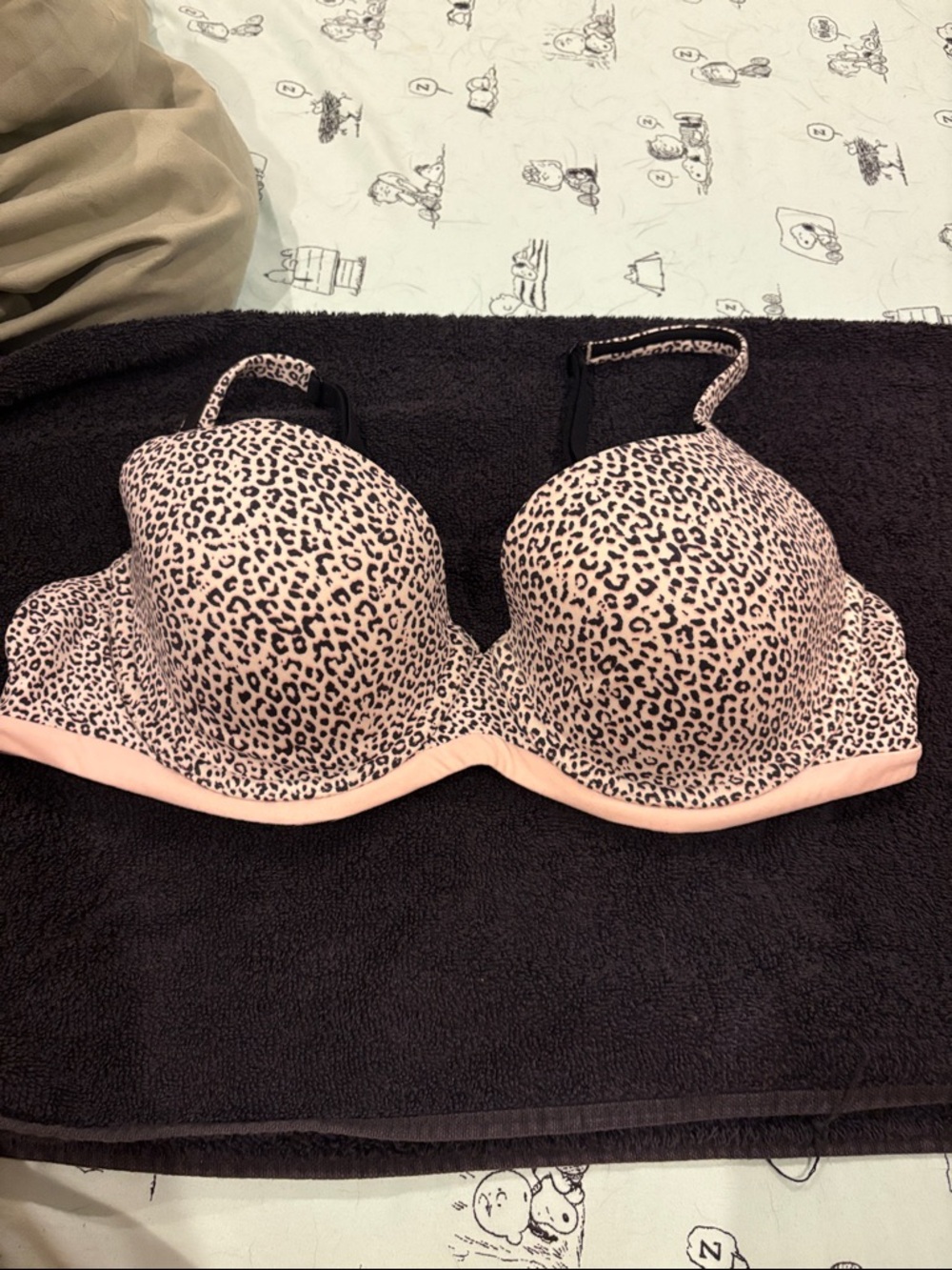 Body By Victoria Lined Demi Leopard Print Bra 36C
